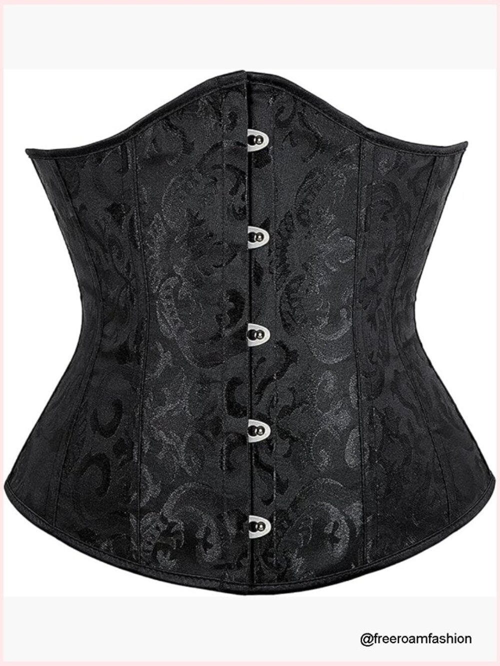 Boned Underbust Corset Waist Trainer Shapewear Satin Lace Up Body Shaper